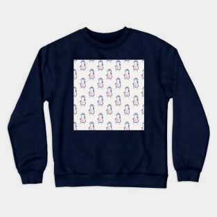 Christmas pattern with cute cartoon penguins Crewneck Sweatshirt